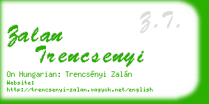 zalan trencsenyi business card