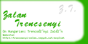 zalan trencsenyi business card